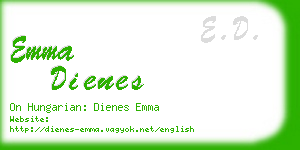emma dienes business card